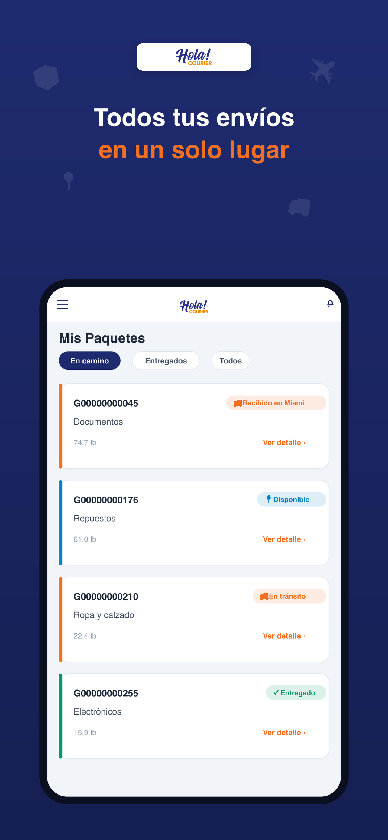 App de Hola! Courier