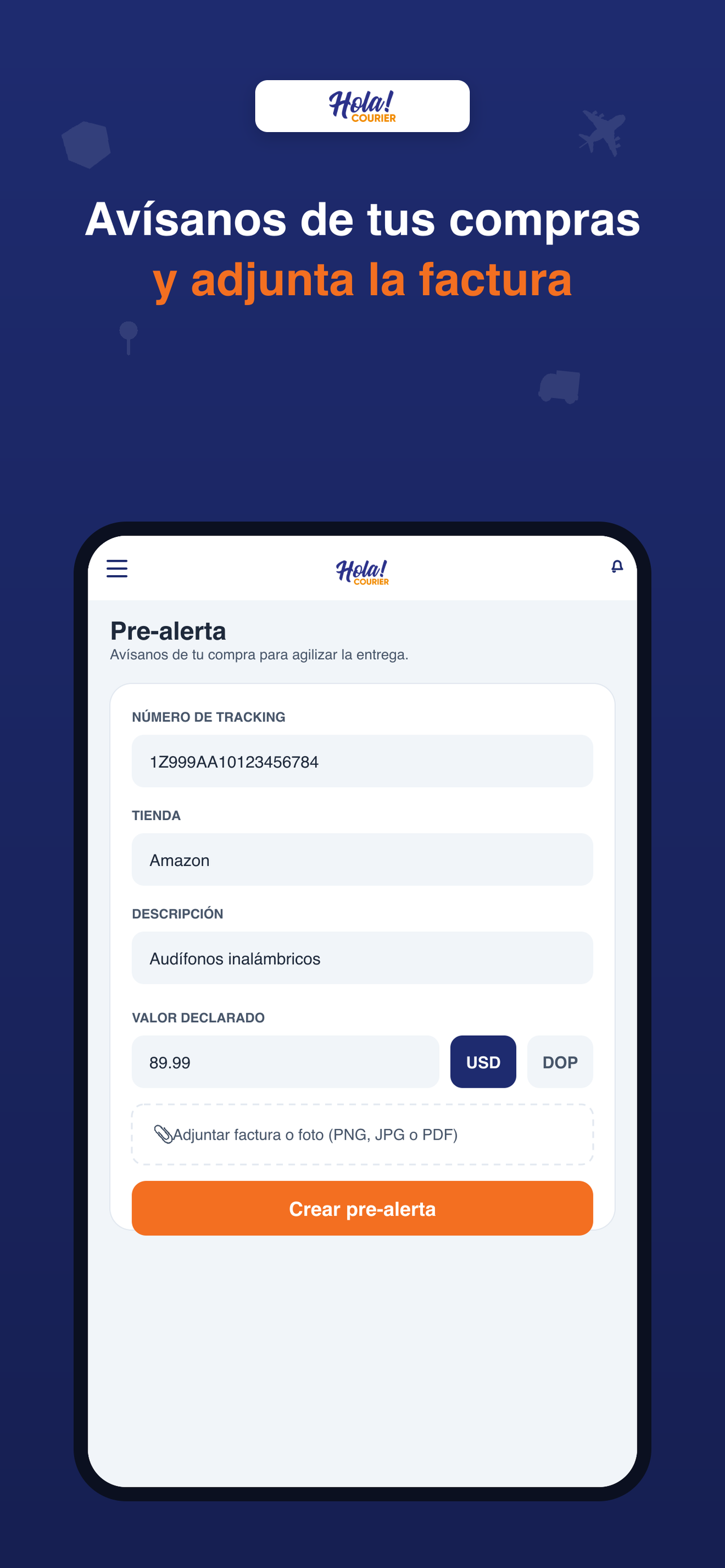 App de Hola! Courier
