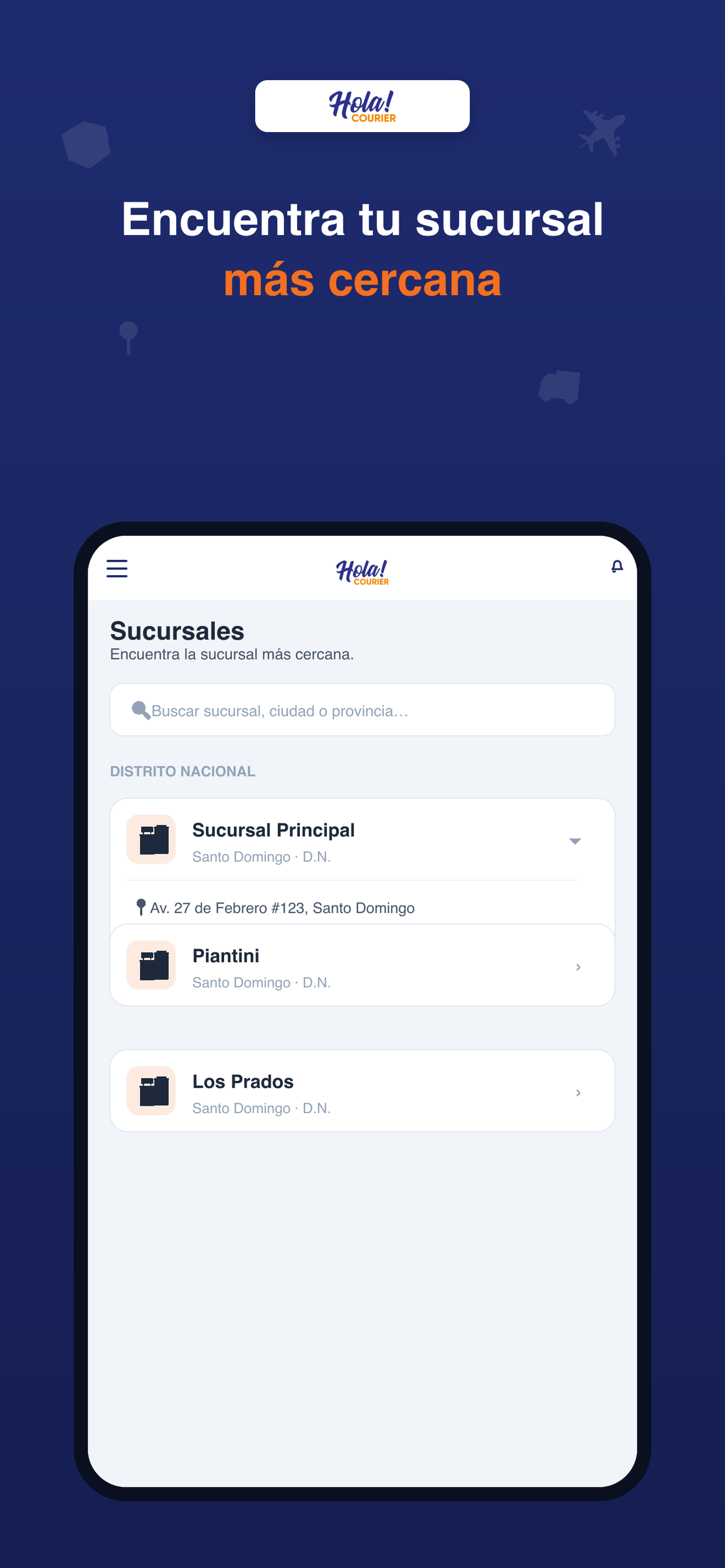 App de Hola! Courier